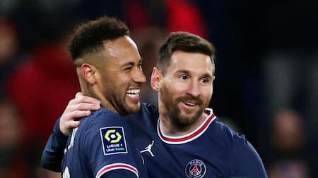 PSG, festejo de Messi y Neymar, fútbol francés, Reuters