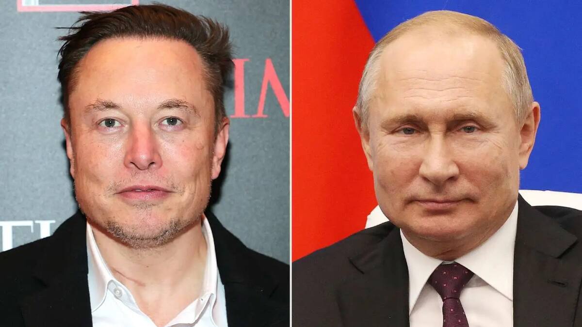 Elon Musk y Vladimir Putin.