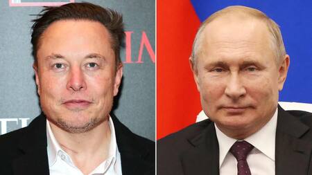 Elon Musk y Vladimir Putin.