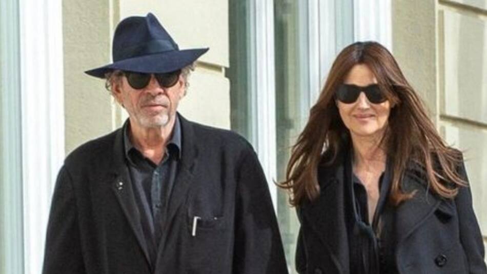 Tim Burton y Monica Bellucci. Foto: Instagram/cinema_movie.