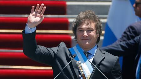 Asunción de Javier Milei. Foto: EFE.