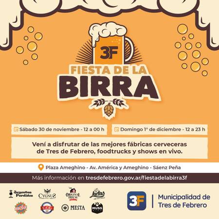 Festival de la Birra. Foto Municipalidad de Tres de Febrero.