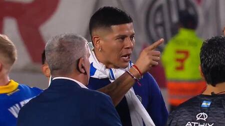 Marcos Rojo; Superclásico. Foto: captura de pantalla.