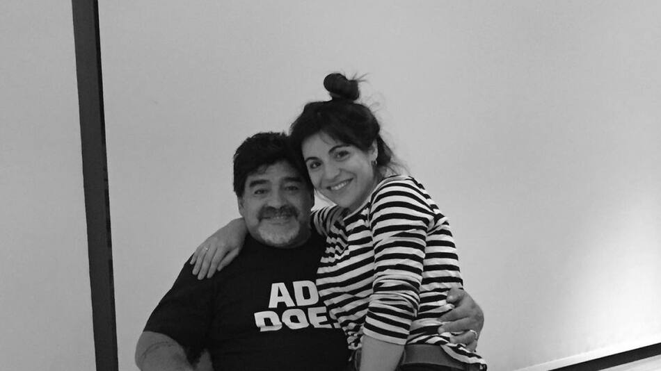 Diego y Gianinna Maradona. Foto: X