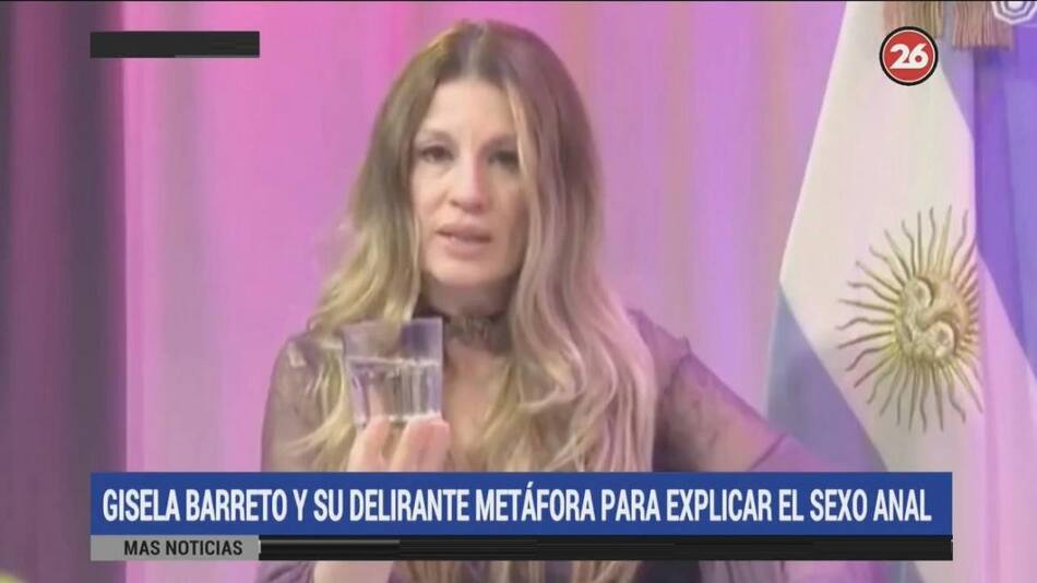Comparación de Gisela Barreto con el sexo anal