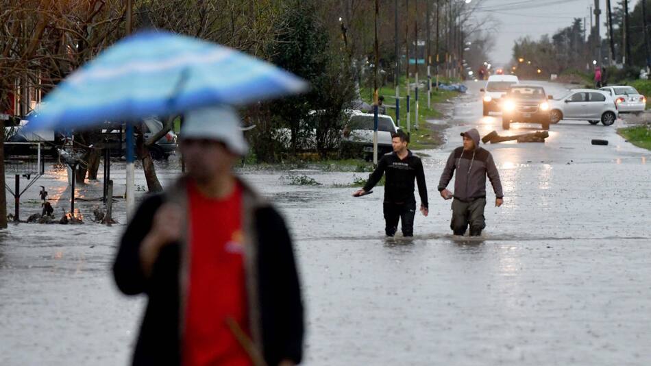 Fuerte temporal en Buenos Aires. Foto: Télam.