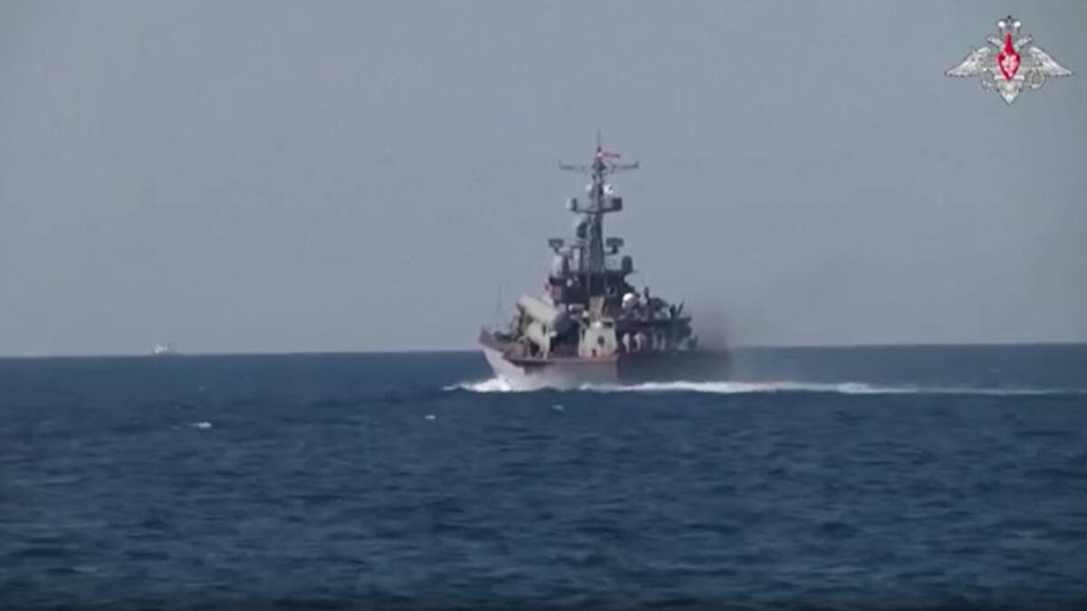 Movimientos militares sobre el Mar Negro. Foto: Captura de pantalla video.