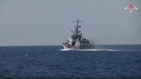 Movimientos militares sobre el Mar Negro. Foto: Captura de pantalla video.