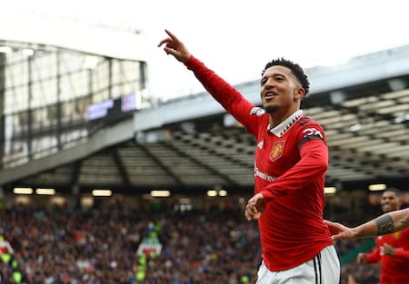 Jadon Sancho; Manchester United-Leicester City. Foto: Reuters.