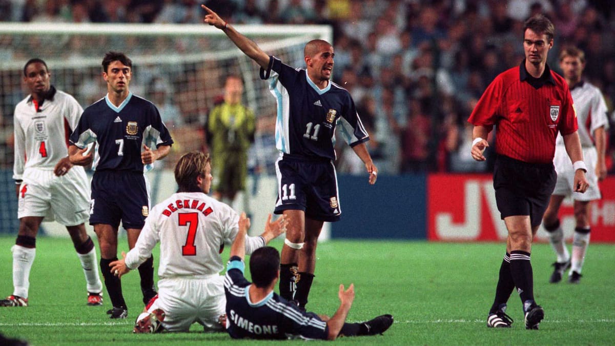 Argentina vs Inglaterra en 1998