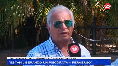 Padre de Carolina Aló, declaraciones, Canal 26
