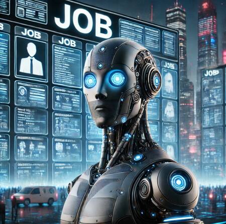 Inteligencia Artificial buscando trabajo. Foto: IA.