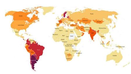 Mapa de The New York Times sobre el coronavirus