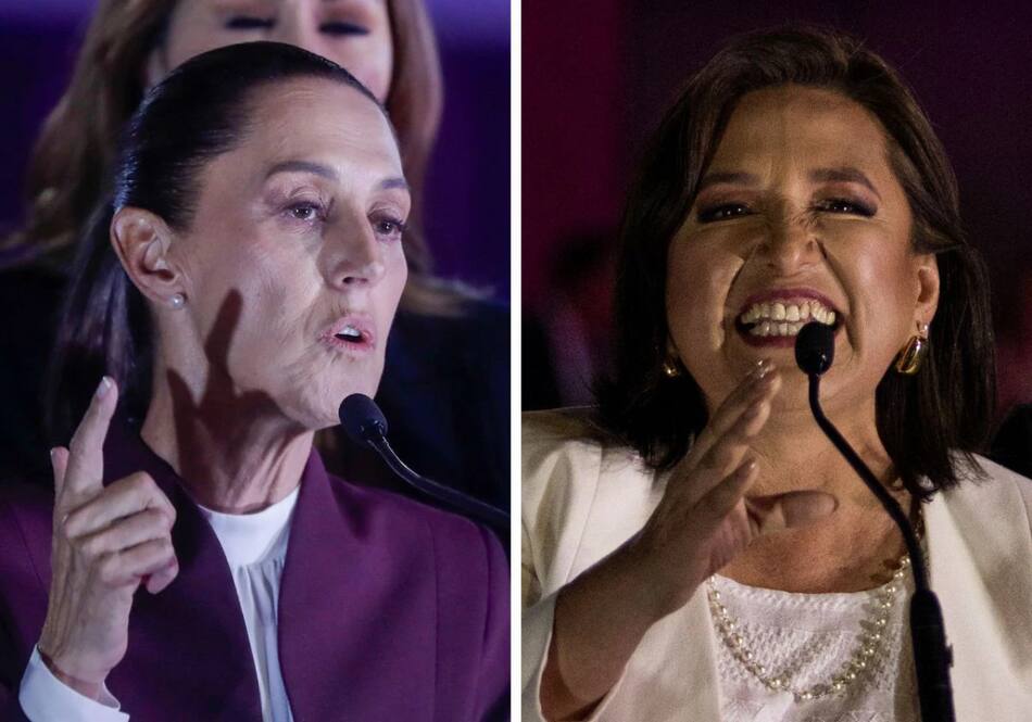 Gálvez y Sheinbaum, México. Fotos: EFE