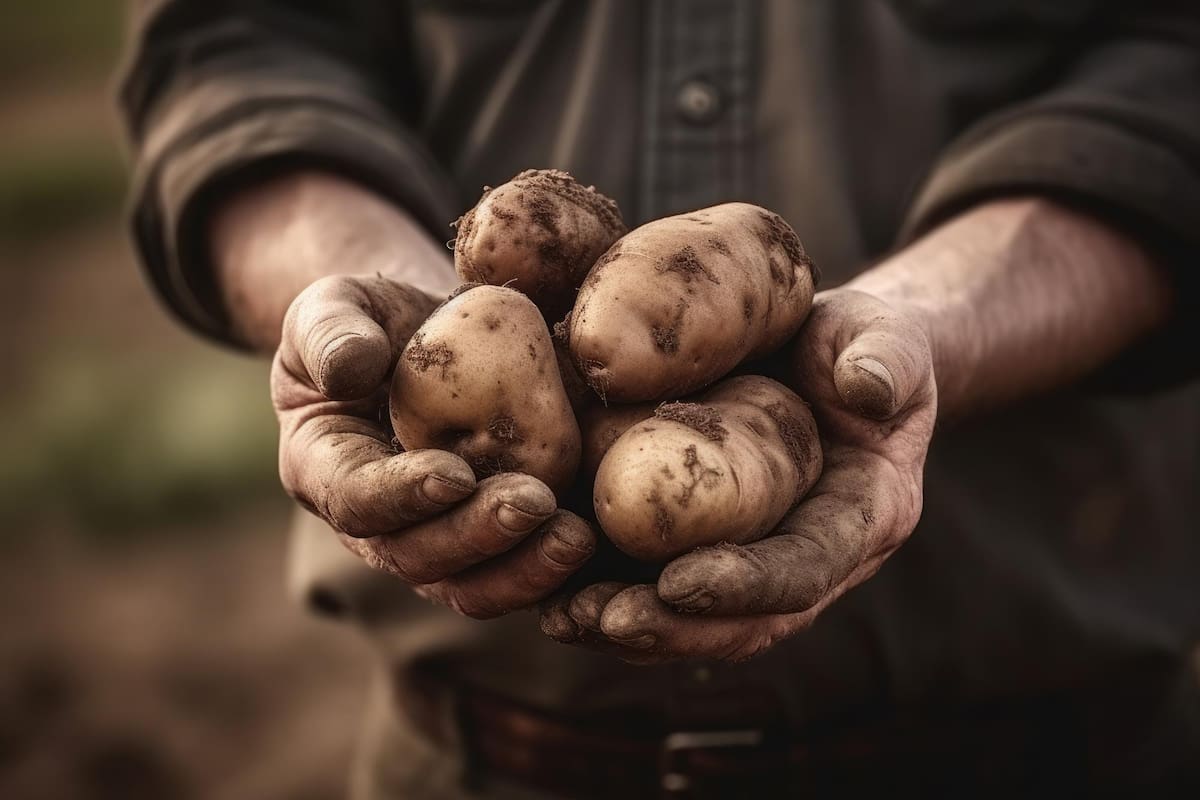 Patatas con tierra