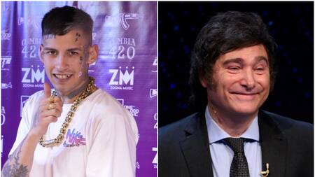 L-Gante y Milei. Foto: NA - Reuters.