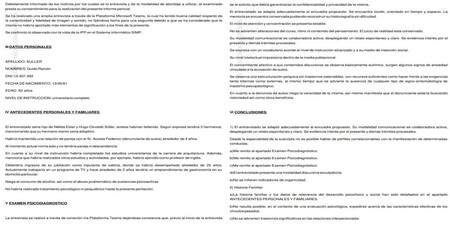 Informe psicológico de Guido Süller. Foto: NA.