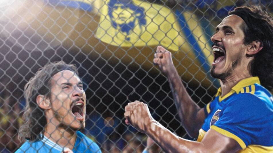 Edison Cavani, festejo de gol. Foto: Twitter @sscnapoliES