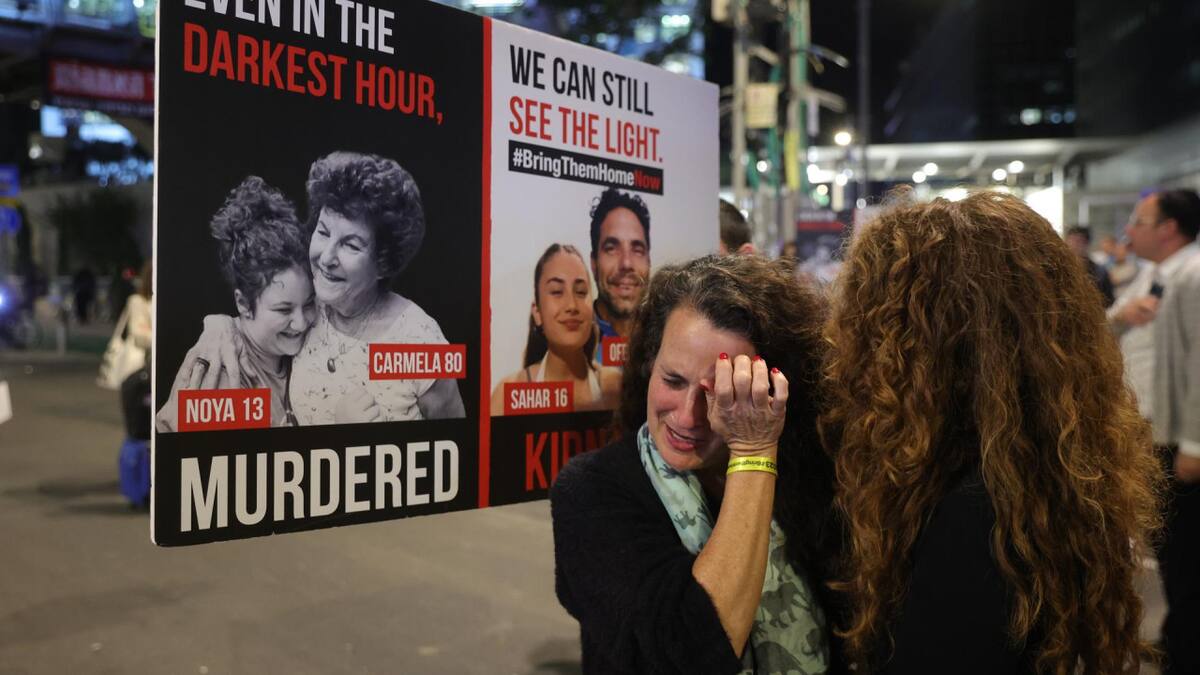 Piden la liberación de rehenes israelíes. Foto: Reuters.