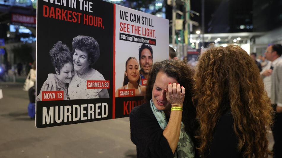 Piden la liberación de rehenes israelíes. Foto: Reuters.
