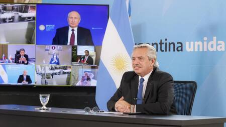 Alberto Fernández y Vladimir Putin, Presidencia de la Nación