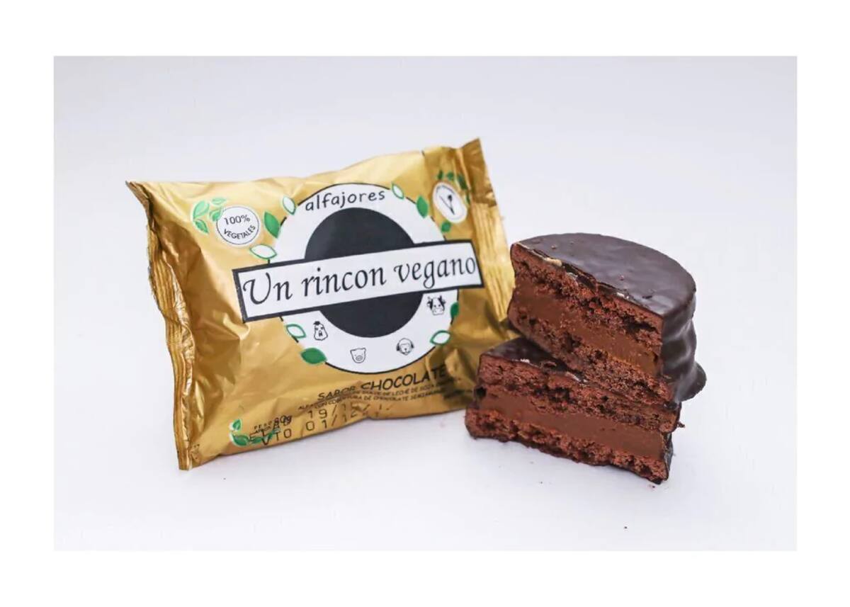 Alfajores veganos elaborados por Un Rincón Vegano, la empresa fundada por Lucía Mariño
