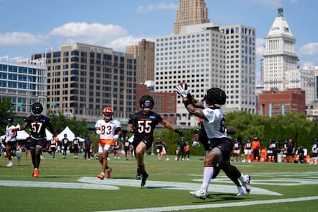 Cincinnati Bengals en el campo de entrenamiento. Foto: Reuters