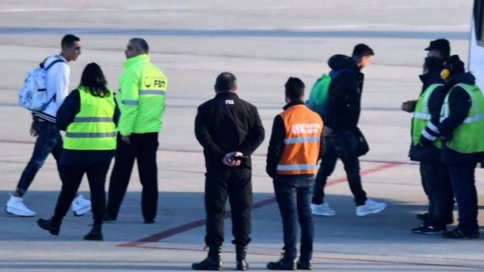 Llegada de Lionel Messi a Rosario. Foto: NA.
