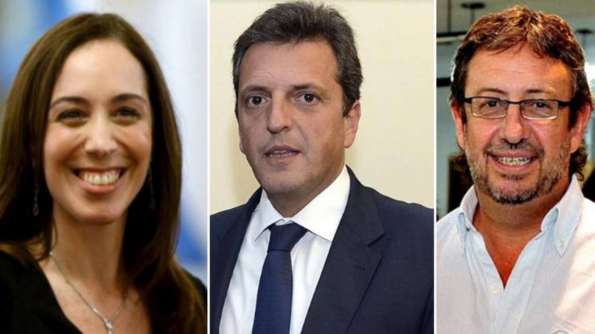 María Eugenia Vidal, Sergio Massa y Juan José Amondarain
