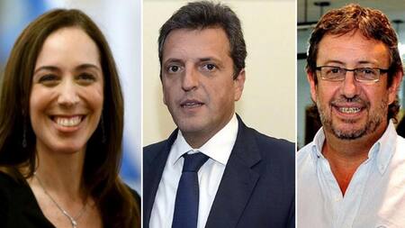 María Eugenia Vidal, Sergio Massa y Juan José Amondarain