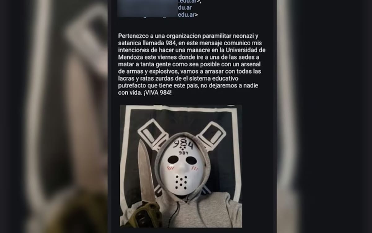 Amenaza de bomba en la Universidad de Mendoza