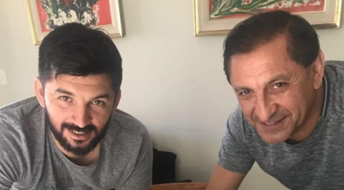 Michael Díaz y Ramón Díaz. Foto: NA.