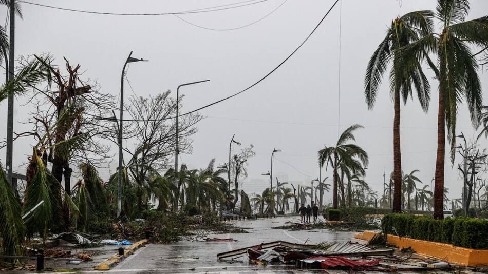 Acapulco, tras el impacto de Otis en México. Foto: EFE.