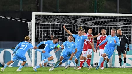 Gol de San Marino en la clasificación a la Eurocopa 2024. Foto: REUTERS.