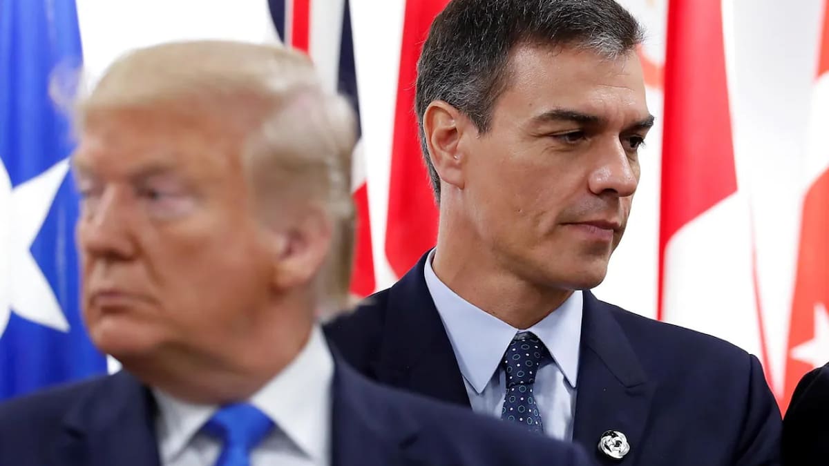 Donald Trump y Pedro Sánchez.