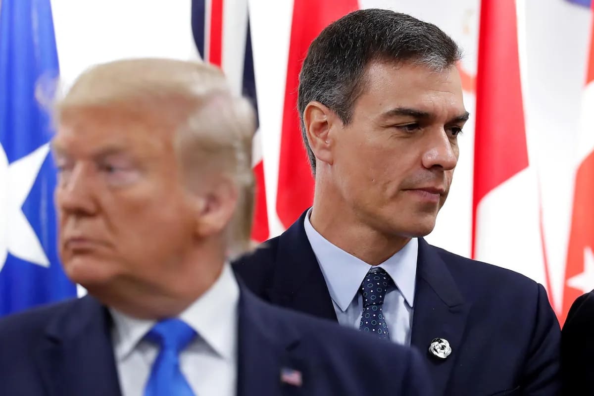 Donald Trump y Pedro Sánchez.