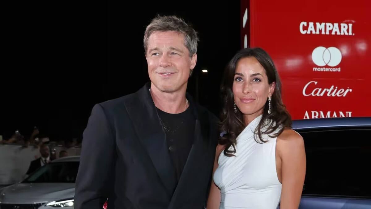 Brad Pitt y su novia Inés OIivia de Ramón. Fuente: X