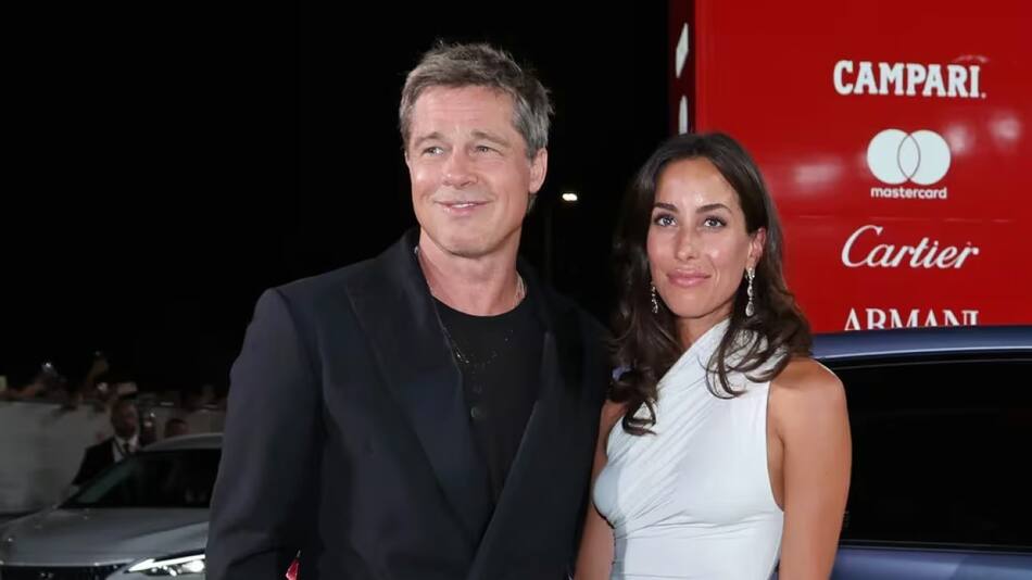 Brad Pitt y su novia Inés OIivia de Ramón. Fuente: X