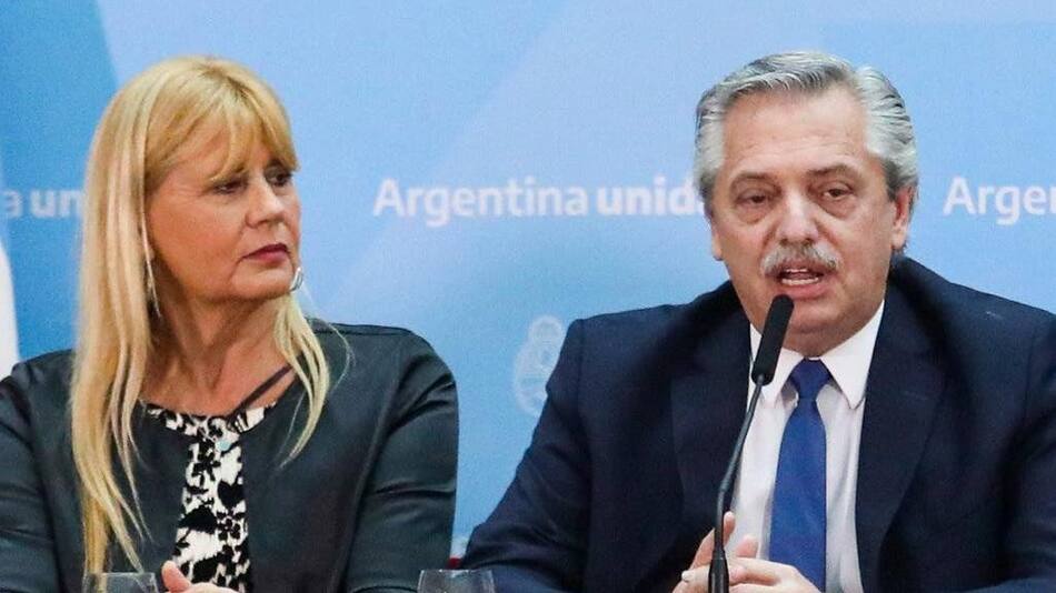 Marcela Losardo y Alberto Fernández