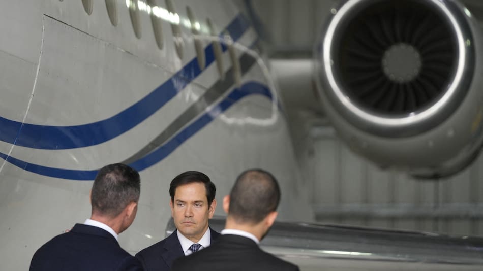 Marco Rubio incautó un avión de Venezuela en República Dominicana. Foto: Reuters/Mark Schiefelbei