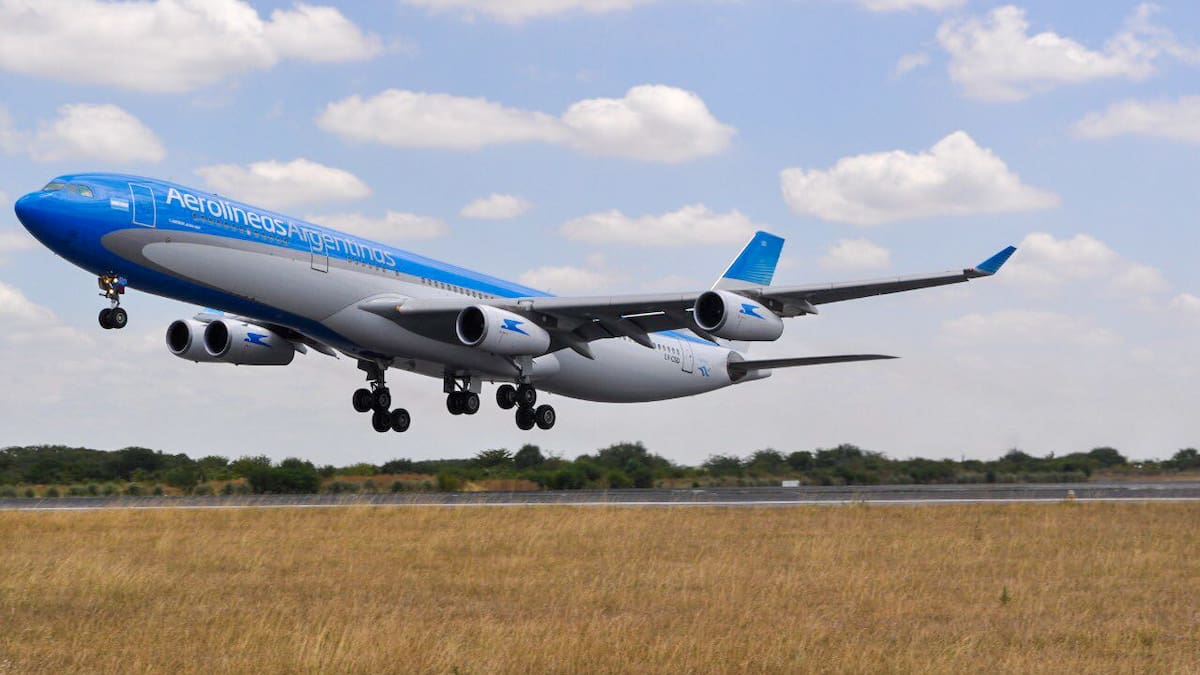 Avión de Aerolíneas Argentinas. Foto: NA.