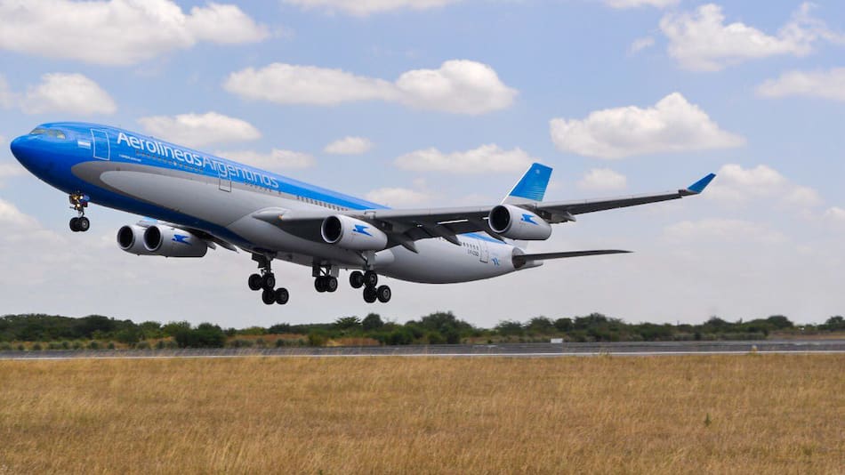Avión de Aerolíneas Argentinas. Foto: NA.