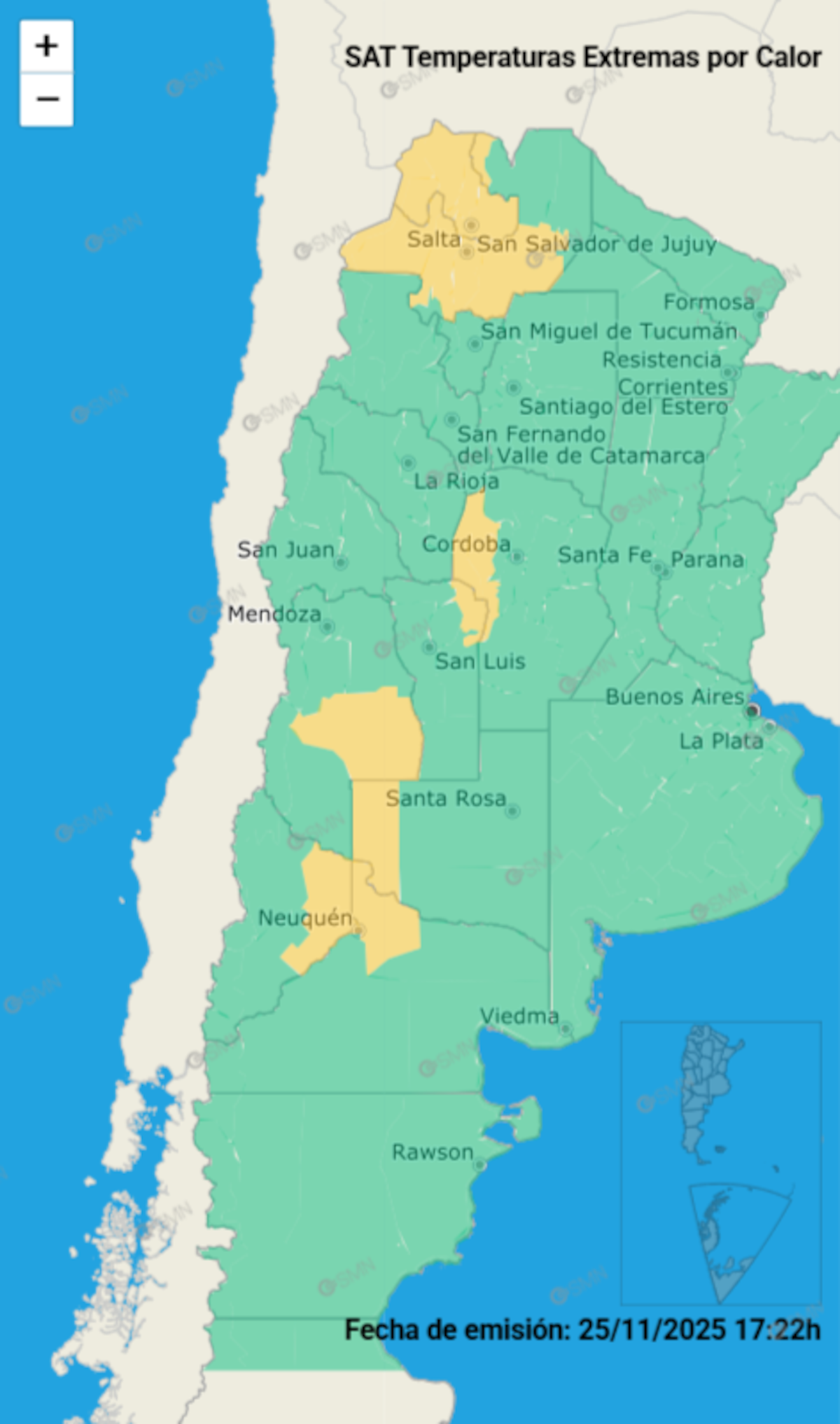 Provincias bajo alerta por una ola de calor.