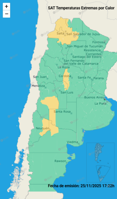 Provincias bajo alerta por una ola de calor.