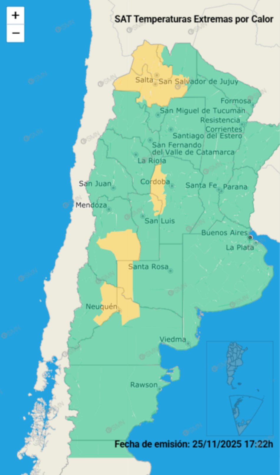 Provincias bajo alerta por una ola de calor.