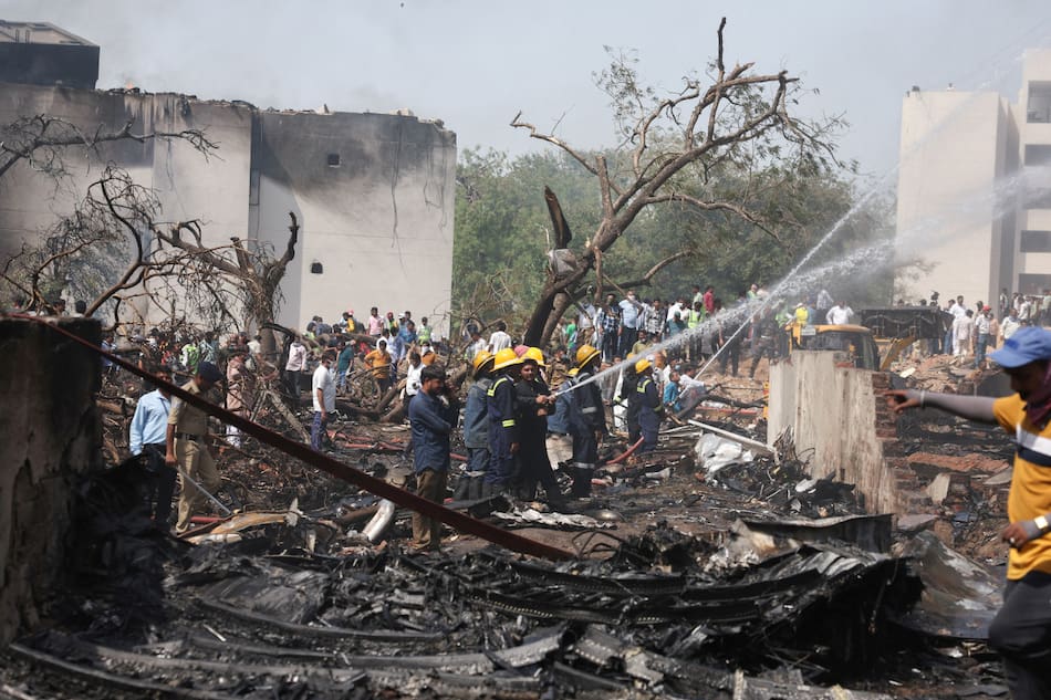 Accidente aéreo en India. Foto: REUTERS/Amit Dave.
