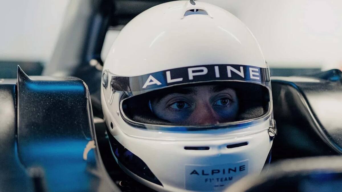 Franco Colapinto hará tareas en el simulador y en pista con autos. Foto: NA/Alpine.