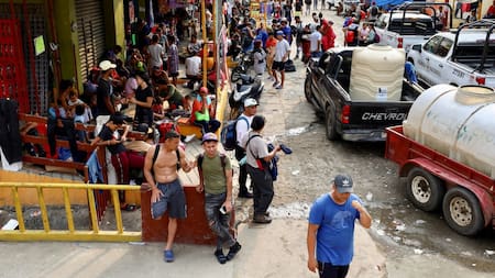 Migrantes en Ciudad Hidalgo, México. Foto: Reuters.