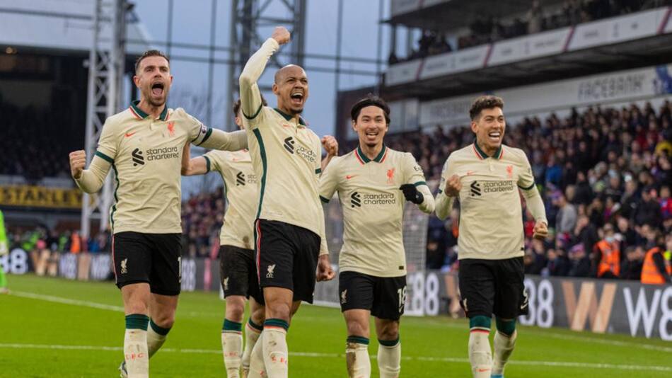 Festejo del Liverpool, Premier League, Foto Twitter