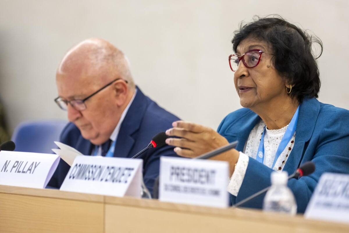 Navi Pillay y Chris Sidoti, ONU. Foto: EFE.